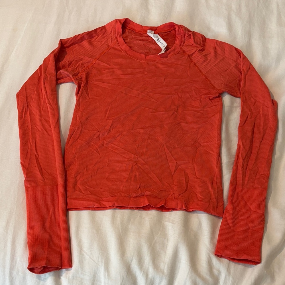 Lululemon athletica orange Long Sleeve Tee